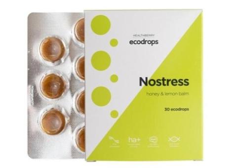 КАРАМЕЛЬ ЛЕДЕНЦОВАЯ HEALTHBERRY ECODROPS NOSTRESS, 30 ШТ