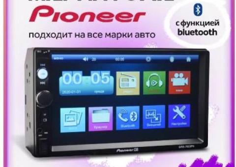 AkulaPlay Магнитола для автомобиля пионер 2din блютуз.