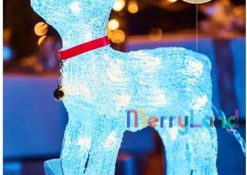 MerryLand Олень новогодний, светящийся.