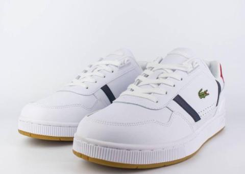Кеды Lacoste White / Blue / Red new