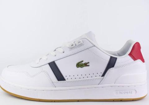 Кеды Lacoste White / Blue / Red new