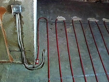 Тёплый пол. Кабель на катушке под плитку и в стяжку.