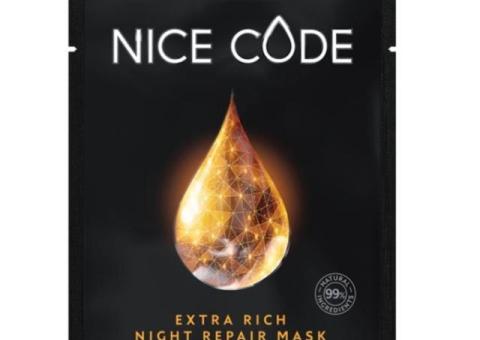 Маска тканевая Ночное восстановление NiceCode Extra rich night repair