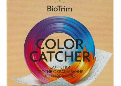 Салфетки против окрашивания цветного белья BioTrim Color Catcher, 20 шт.