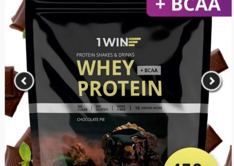 Протеин Whey Protein / Белковый коктейль для похудения, без сахара,(шоколадный пирог) 450гр