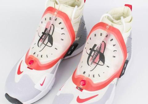Кроссовки Nike Air Huarache Gripp L.Grey / Red
